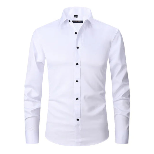 Wrinkle-Free Stretch Button-Up Shirt